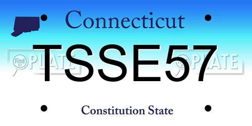 TSSE57 Connecticut License Plate