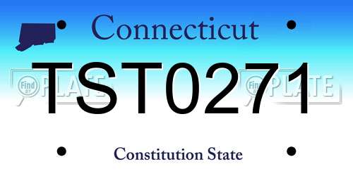 TST0271 Connecticut License Plate