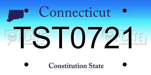 TST0721 Connecticut License Plate