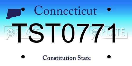 TST0771 Connecticut License Plate