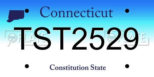 TST2529 Connecticut License Plate