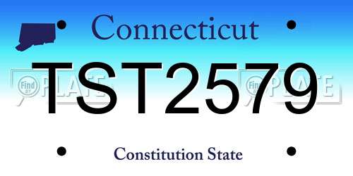 TST2579 Connecticut License Plate