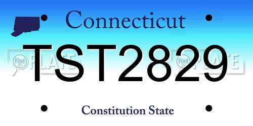 TST2829 Connecticut License Plate