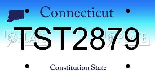 TST2879 Connecticut License Plate