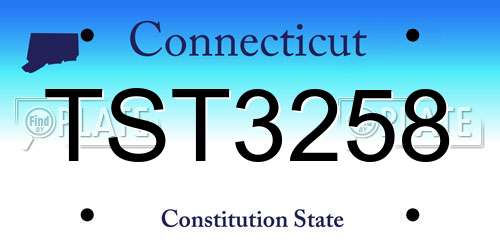 TST3258 Connecticut License Plate