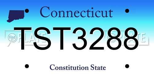 TST3288 Connecticut License Plate