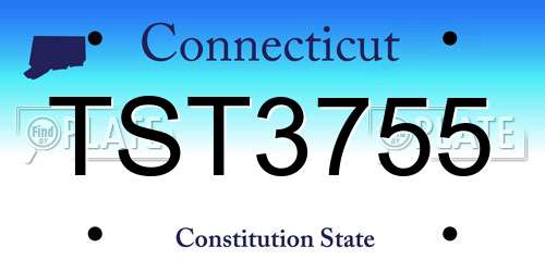 TST3755 Connecticut License Plate
