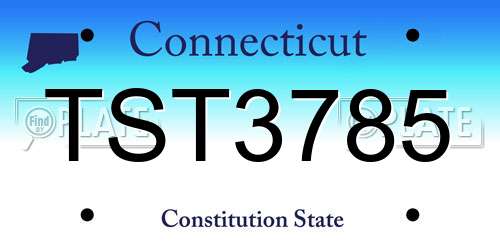 TST3785 Connecticut License Plate