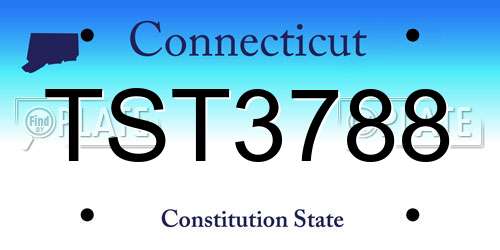 TST3788 Connecticut License Plate