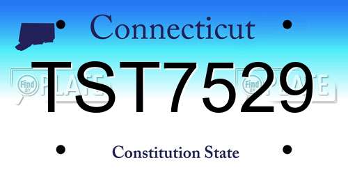 TST7529 Connecticut License Plate