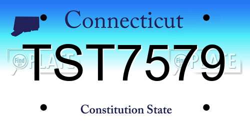 TST7579 Connecticut License Plate
