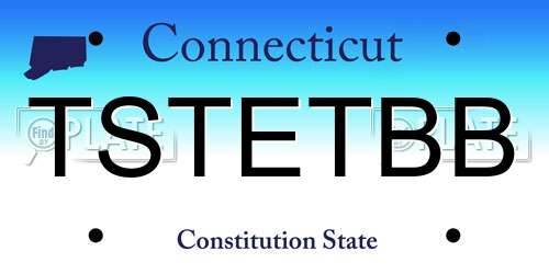 TSTETBB Connecticut License Plate