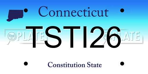 TSTI26 Connecticut License Plate