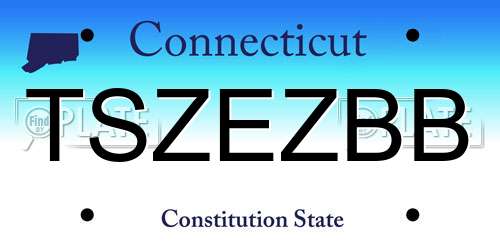 TSZEZBB Connecticut License Plate