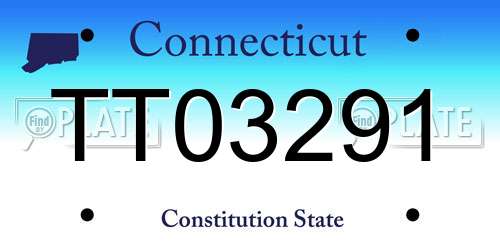 TT03291 Connecticut License Plate