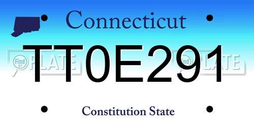 TT0E291 Connecticut License Plate