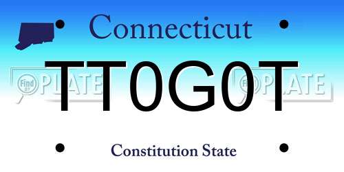 TT0G0T Connecticut License Plate