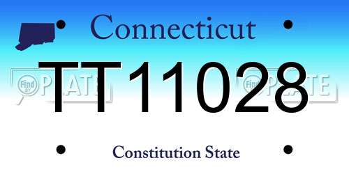 TT11028 Connecticut License Plate