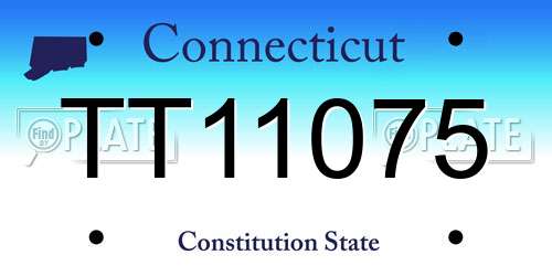TT11075 Connecticut License Plate