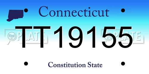 TT19155 Connecticut License Plate