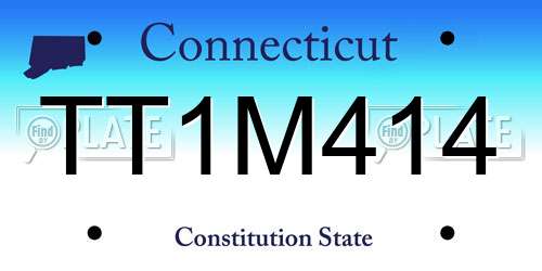 TT1M414 Connecticut License Plate