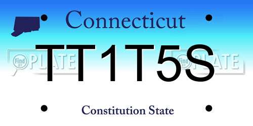 TT1T5S Connecticut License Plate