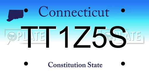 TT1Z5S Connecticut License Plate