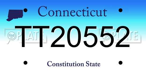 TT20552 Connecticut License Plate