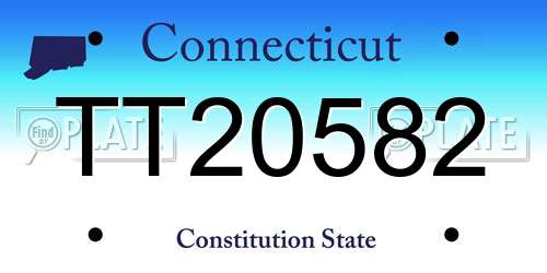 TT20582 Connecticut License Plate