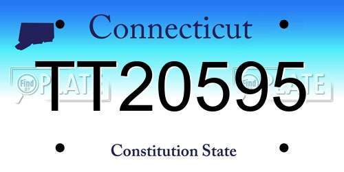 TT20595 Connecticut License Plate