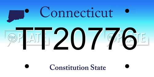 TT20776 Connecticut License Plate