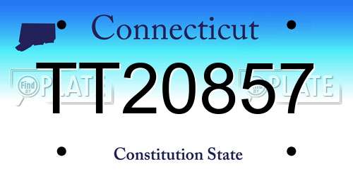 TT20857 Connecticut License Plate