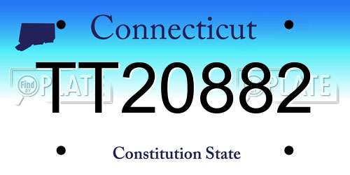 TT20882 Connecticut License Plate