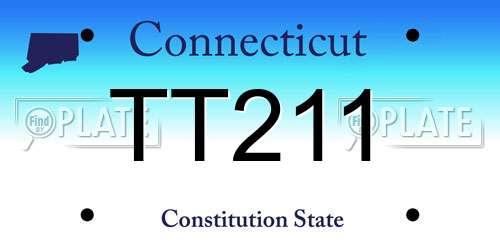 TT211 Connecticut License Plate