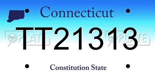 TT21313 Connecticut License Plate