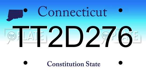 TT2D276 Connecticut License Plate