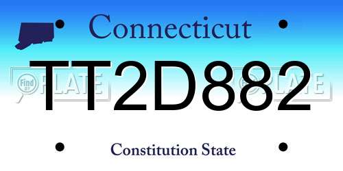 TT2D882 Connecticut License Plate