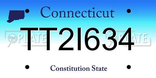 TT2I634 Connecticut License Plate