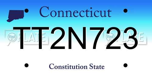 TT2N723 Connecticut License Plate