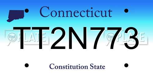 TT2N773 Connecticut License Plate