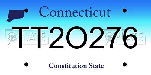 TT2O276 Connecticut License Plate