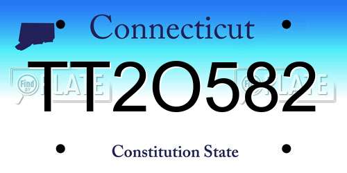 TT2O582 Connecticut License Plate