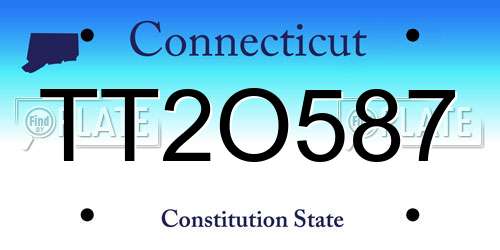 TT2O587 Connecticut License Plate