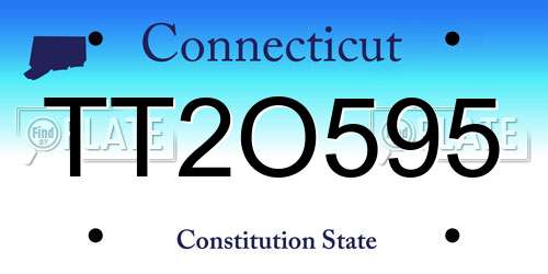 TT2O595 Connecticut License Plate