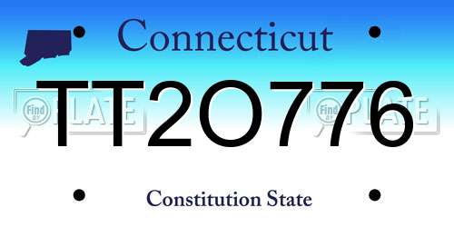 TT2O776 Connecticut License Plate