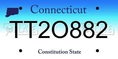TT2O882 Connecticut License Plate