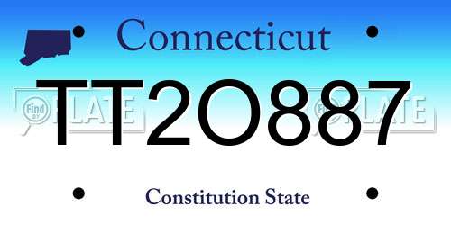 TT2O887 Connecticut License Plate