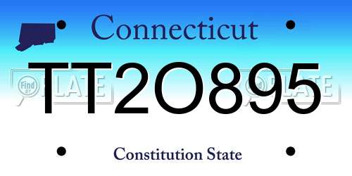 TT2O895 Connecticut License Plate