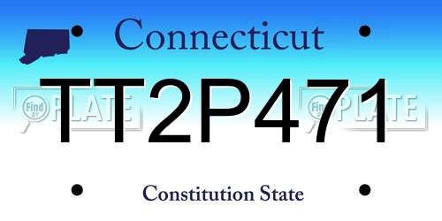TT2P471 Connecticut License Plate