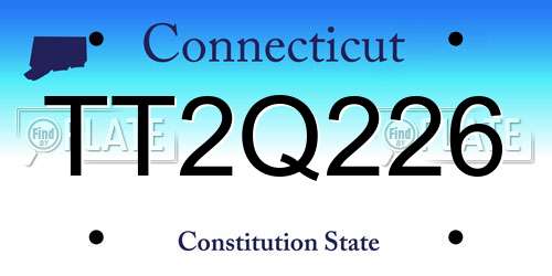 TT2Q226 Connecticut License Plate